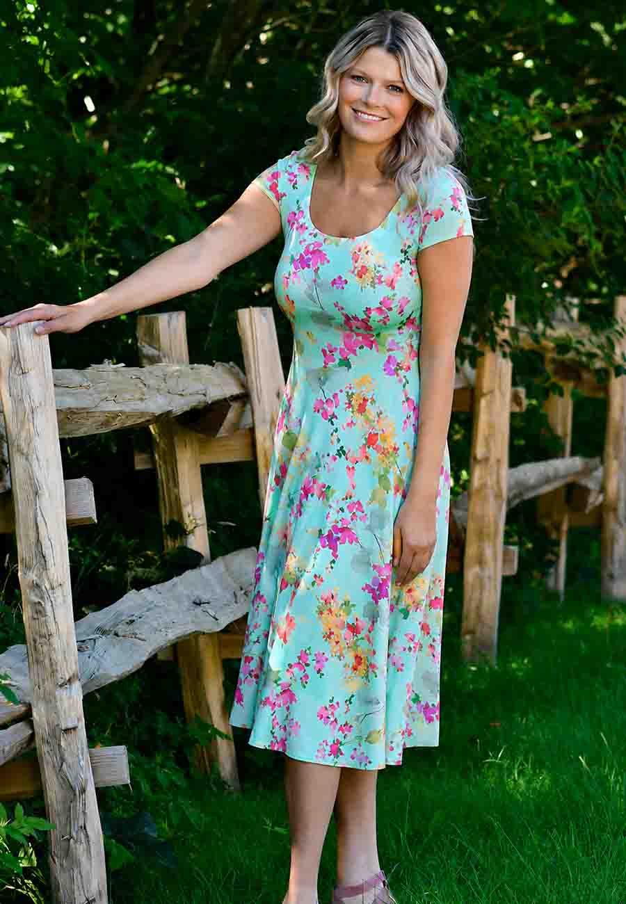 Brigitte Dress Cap Sleeve
