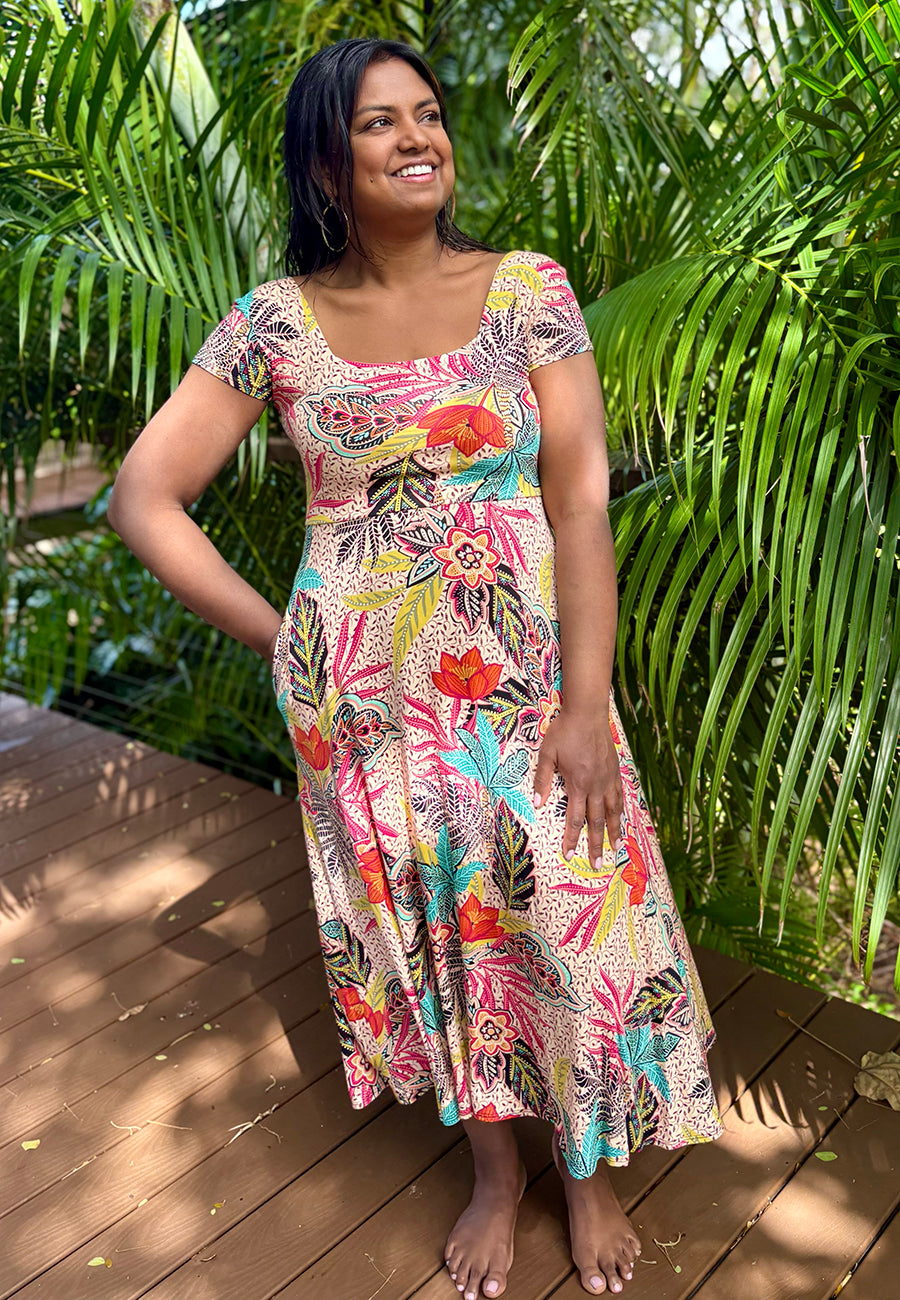 Brigitte Dress Cap Sleeve