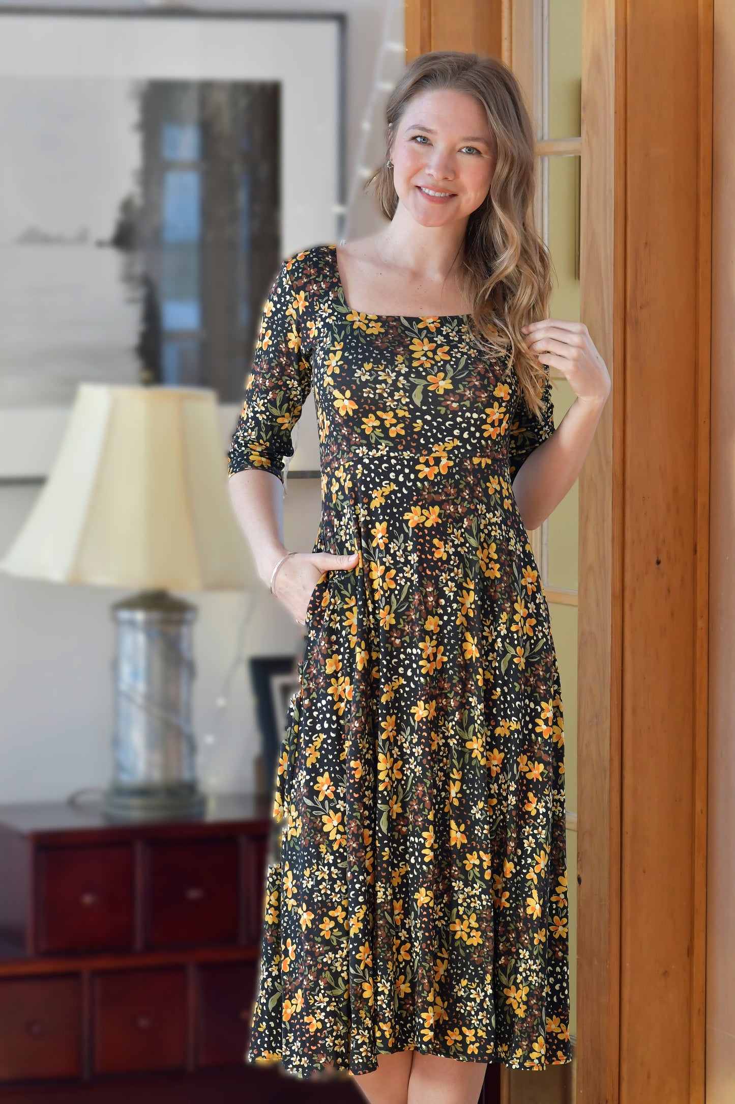 Brigitte Dress 3/4 Sleeve