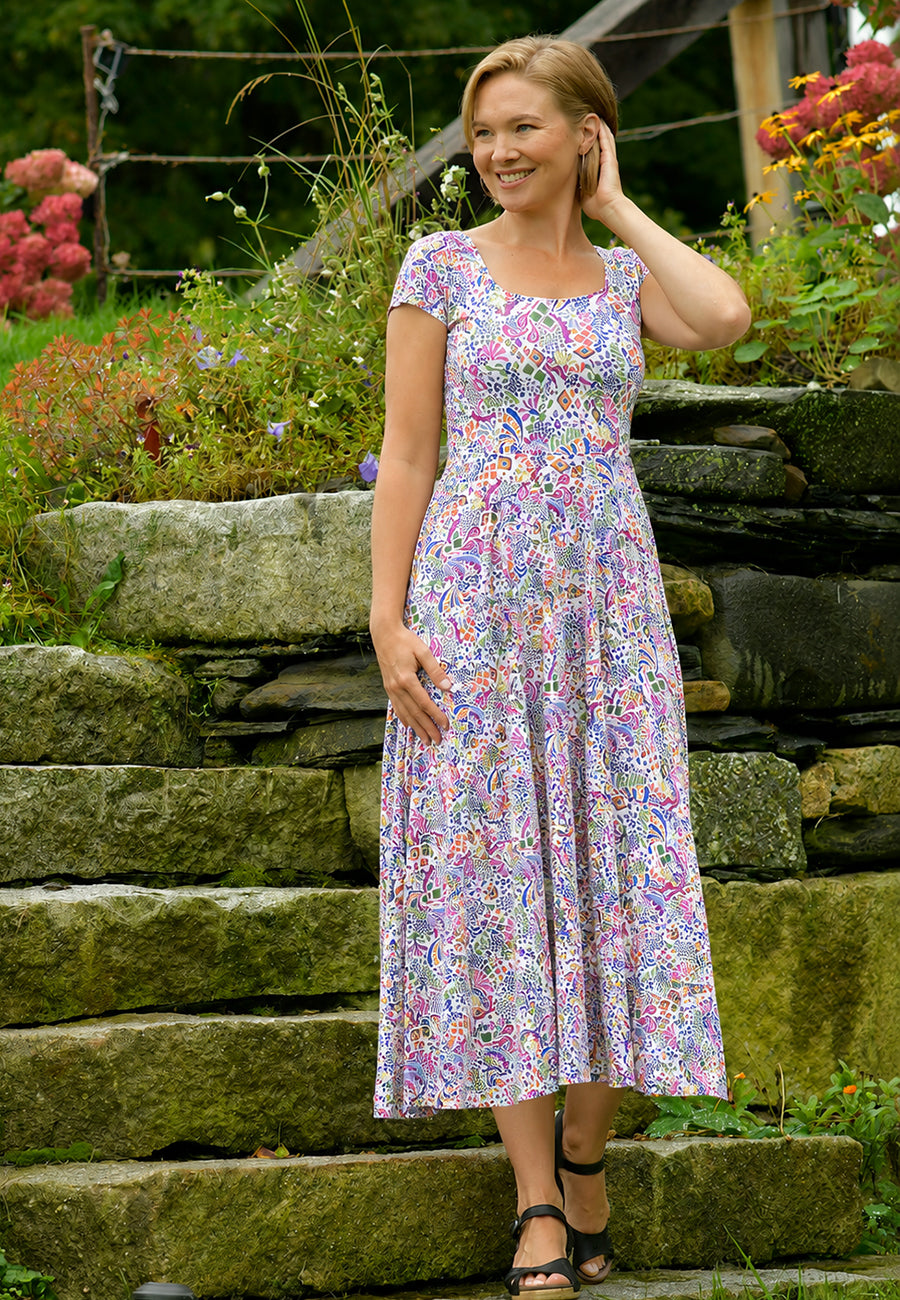 Brigitte Dress Cap Sleeve