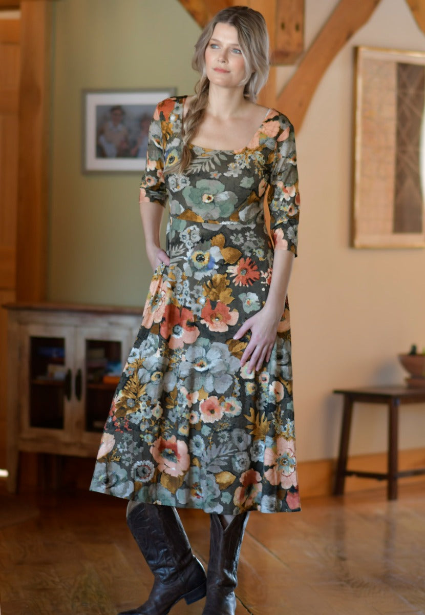 Brigitte Dress 3/4 Sleeve