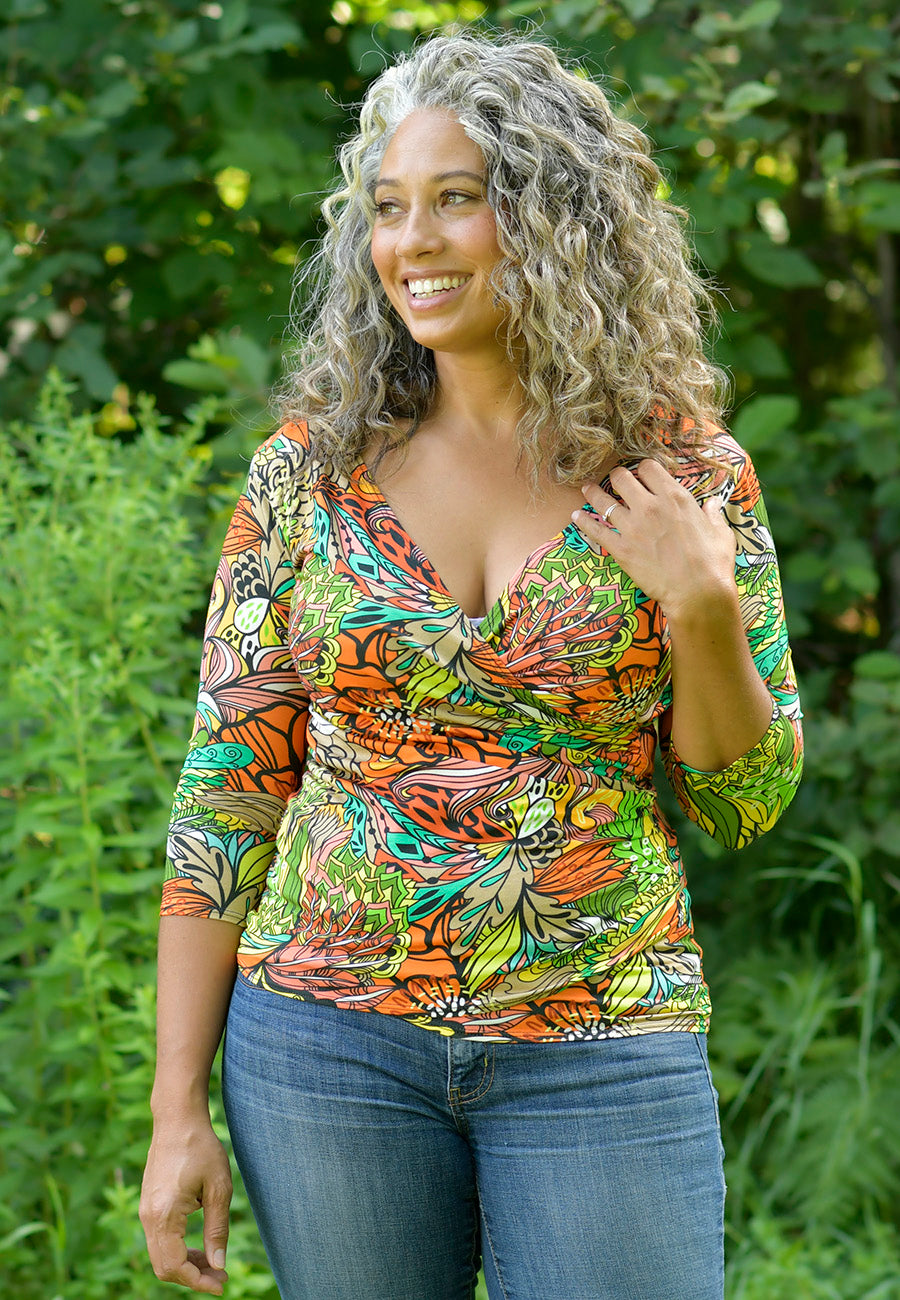 Wrap Top 3/4 Sleeve SALE!