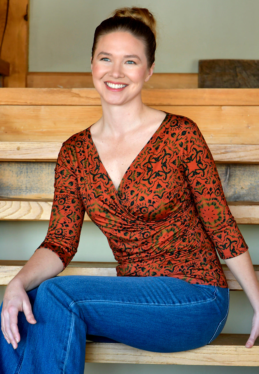 Wrap Top 3/4 Sleeve SALE!
